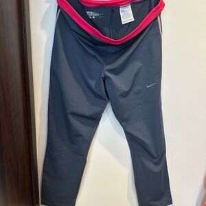 Nike Gray and Pink Active Leggings